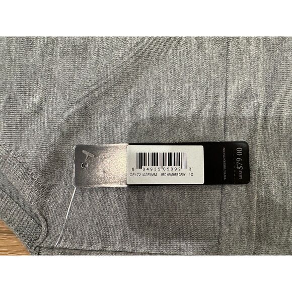 Women's Cyrus Sweater Vest Cardigan 1X Gray NWT! - Picture 5 of 5